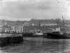 [Boats moored along the quays on the River Lee, Cork City]