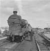 637 locomotive, down goods arrives in loop, Athlone, Co. Westmeath.