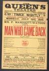 Mr. F. Marriott Watson presents The Man Who Came Back by Tony Snape /