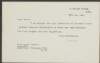 Letter from Sir Edward Carson to Miss Agnes Herbert declining to write reminiscences,