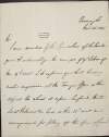 Letter from Thomas Spring Rice, Lord Monteagle, to William Worrall acknowleding receipt of his letter to the Chancellor of the Exchequer,