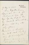 Letter from Edward, Prince of Saxe-Weimar to "Miss [Dirbrune?], regarding a request for admittance to an event,