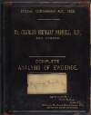 Sir Charles Russell's copy of 'Special Commission Act, 1888: Mr. Charles Stewart Parnell, M.P., and others. Complete analysis of evidence',