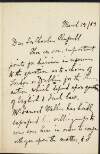 Letter from Charles Stewart Parnell to Sir Charles Russell, regarding the 'Times' hearing,