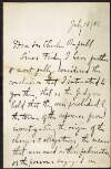 Letter from Charles Stewart Parnell to Sir Charles Russell, regarding the aftermath of the 'Times' hearings,