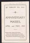 Anniversary mass booklets informing of the mass dates and times for the 1916 rebels,