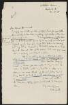 Autograph letter from Tom Kettle to General Hammond,