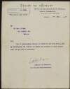 Letter to James Kirwan from the Quartermaster General's Office, Óglaigh na h-Éireann,