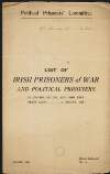 Pamphlet by Political Prisoners' Committee titled 'List of Irish Prisoners of War and Political Prisoners in English, Scotch, and Irish Free State Jails',