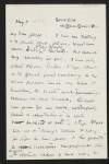 Letter from W. B. Yeats, Savile Club, 69 Brook Street, [London], W. I., to George Yeats,