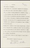 Typescript letter from Geraldine Dillon to Florence O'Donoghue regarding Roger Casement,